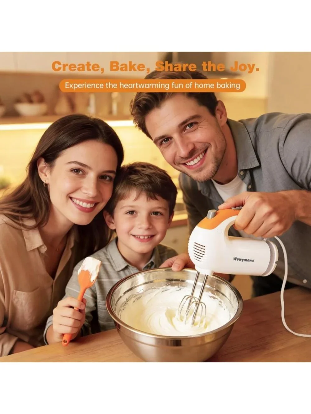 5-Speed 300W Hand Mixer with Bowls & Accessories for Baking | Complete Kitchen